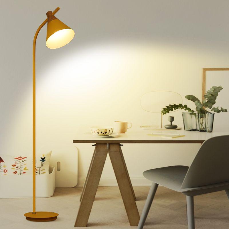 Valentina Modern LED Stehleuchte Grau/Rosa/Gelb, Metall, Wohnzimmer