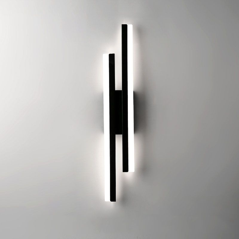 Arisha Modern LED Wandleuchte Schwarz/Gold Wohn/Schlafzimmer Acryl&Metall