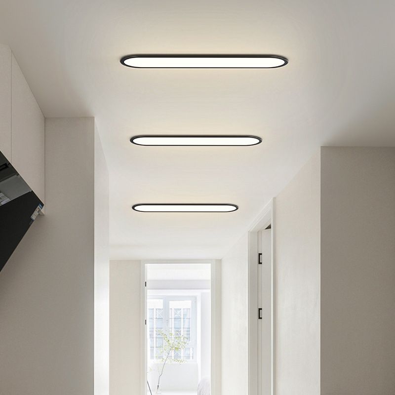 Arisha Modern Deckenleuchte Dimmbar Schwarz Rechteckig Wohn/Schalafzimmer Metall