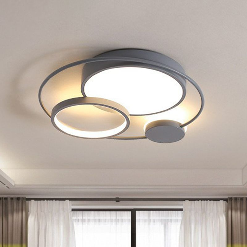 Arisha Modern Deckenleuchte, Schwarz/Weiß, kreisförmig, LED, Schlafzimmer