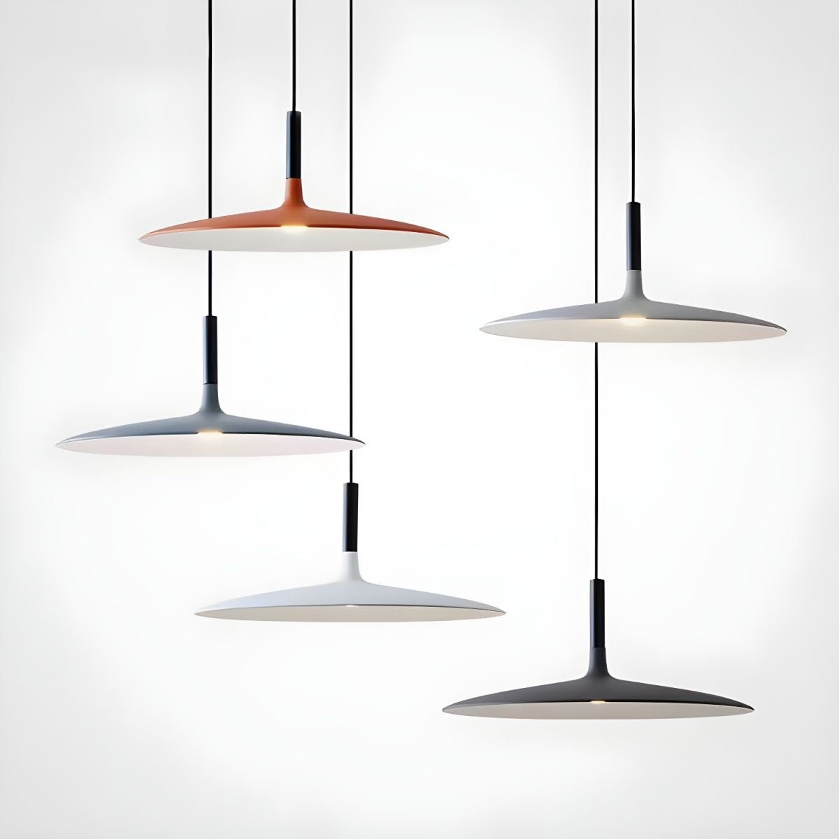 Ardinena Pendelleuchte Aluminium Flachdiskus
