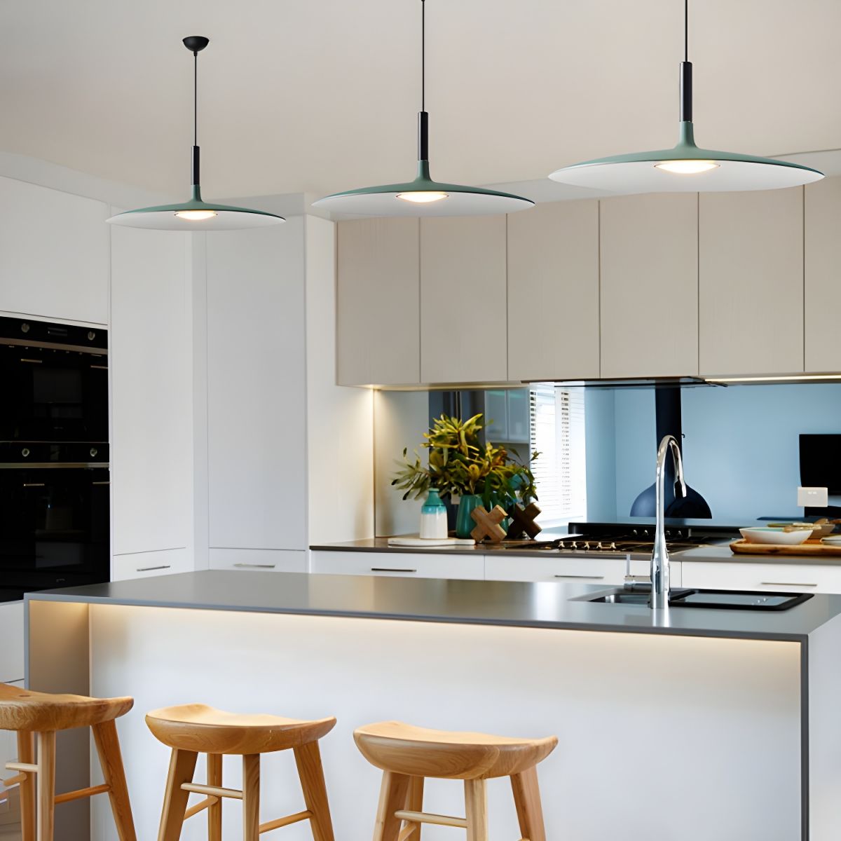 Ardinena Pendelleuchte Aluminium Flachdiskus