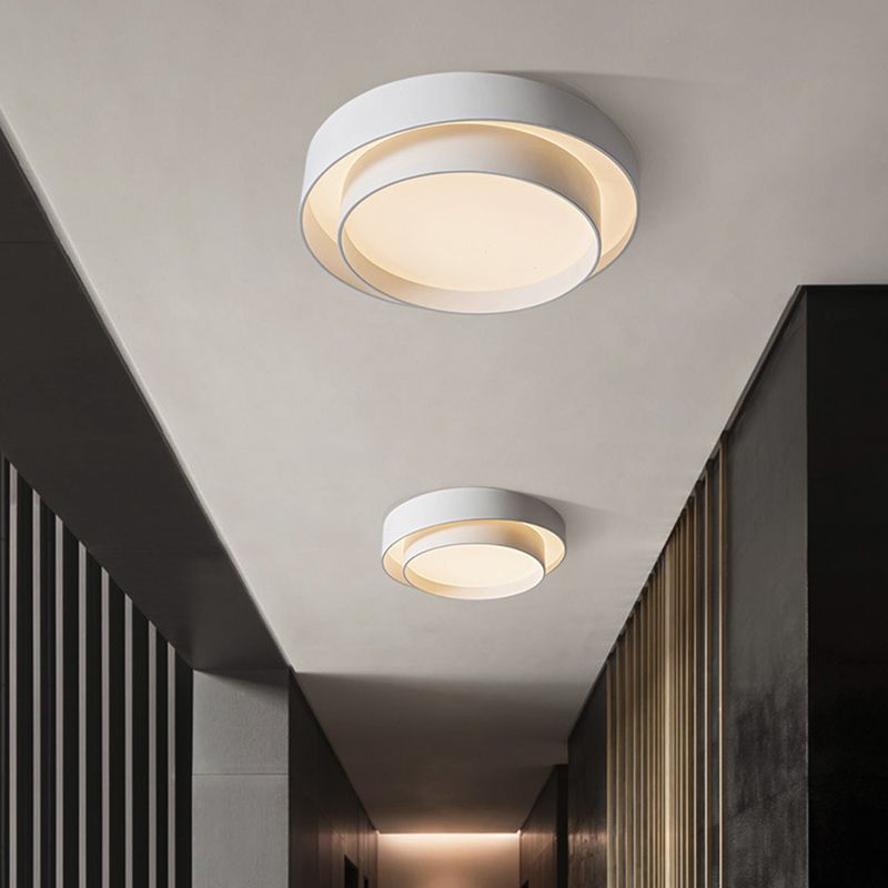 Arux Nordische Art-Déco-Runde Aufbau-Deckenleuchte