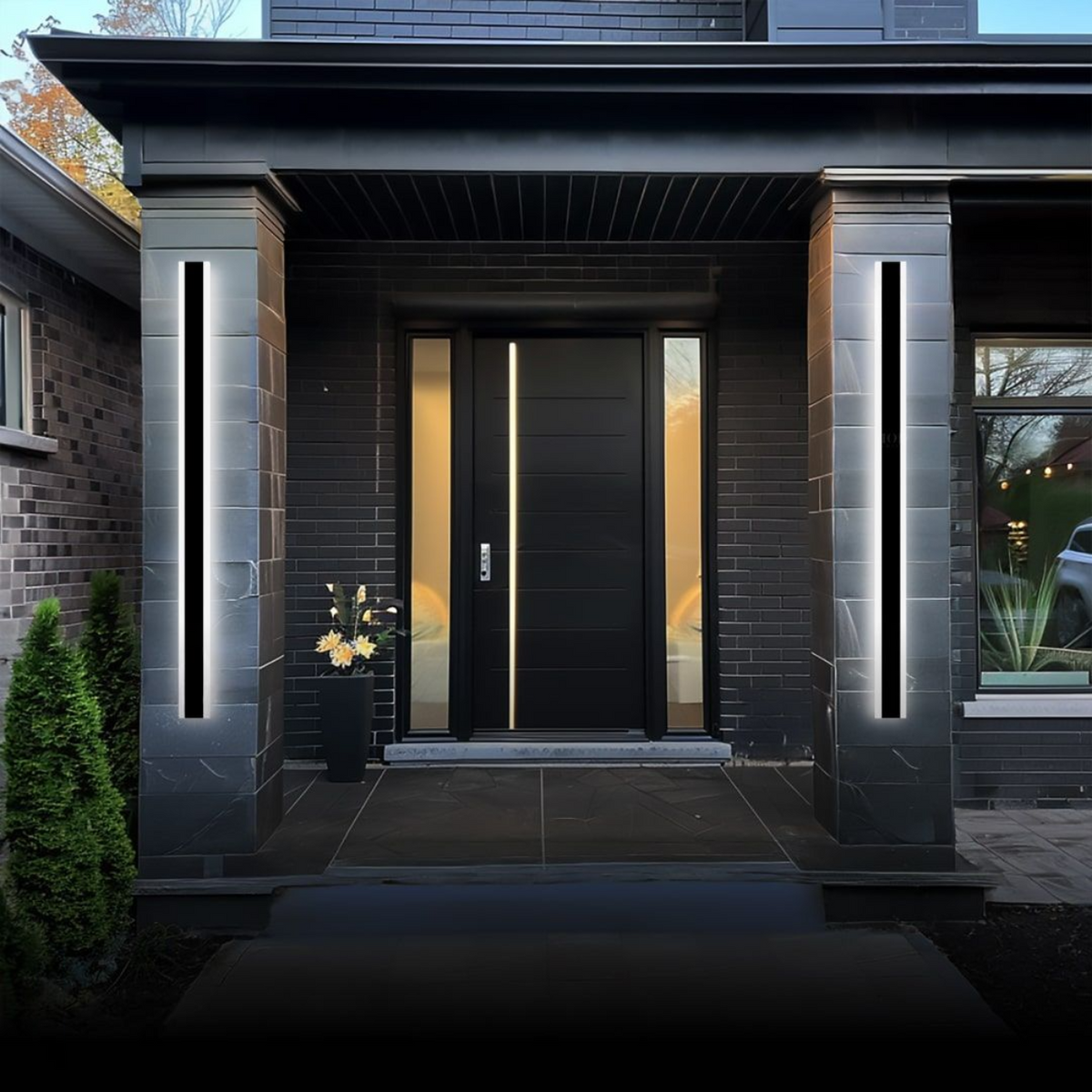 Arisha Modern Linear Außenwandleuchte Metall Acryl Garten Flur