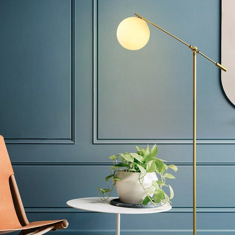 Valentina Bogen LED Stehlampe Glas/Metall Wohnzimmer Emittierende Farbe