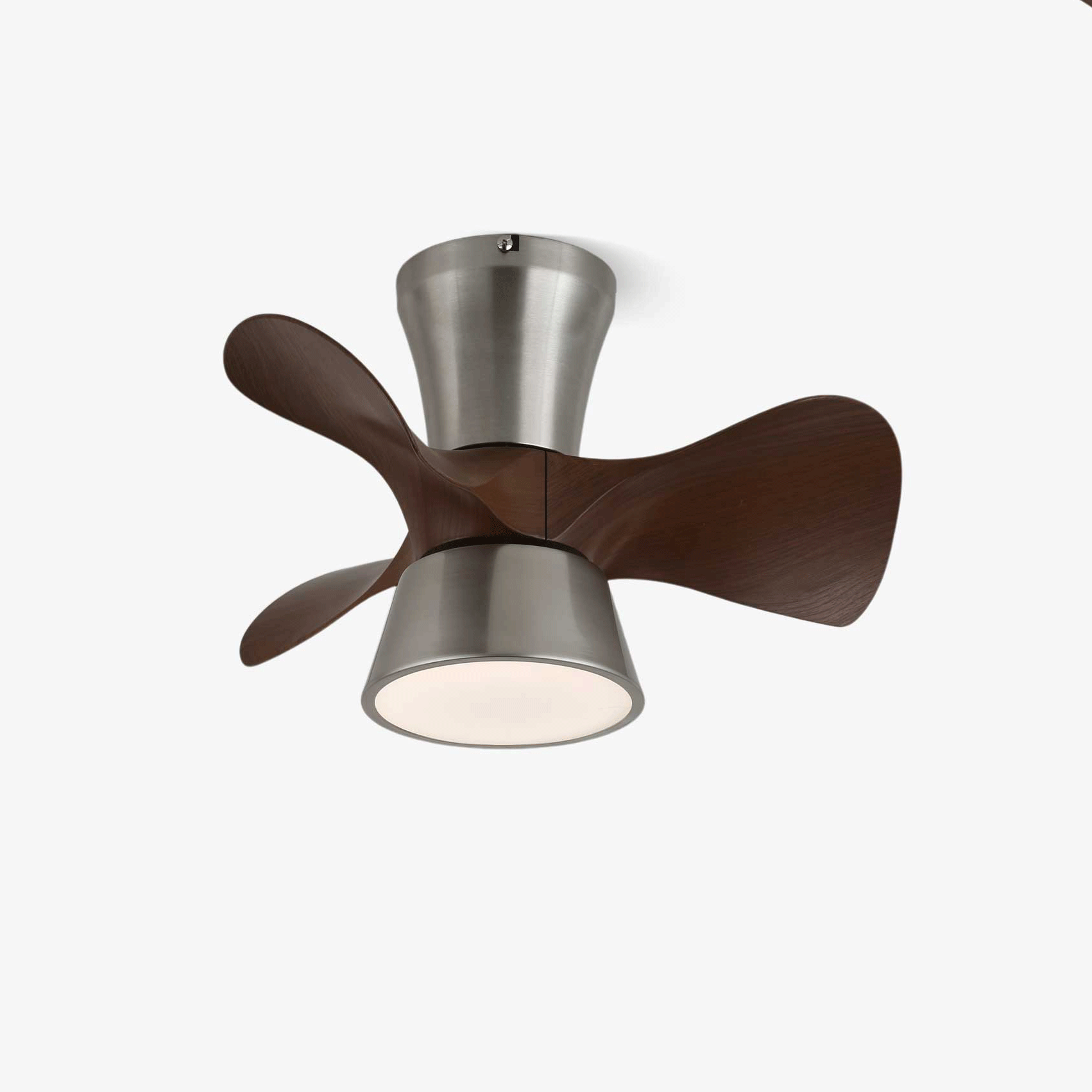 Nera Deckenventilator mit Beleuchtung aus Holz im modernen Stil