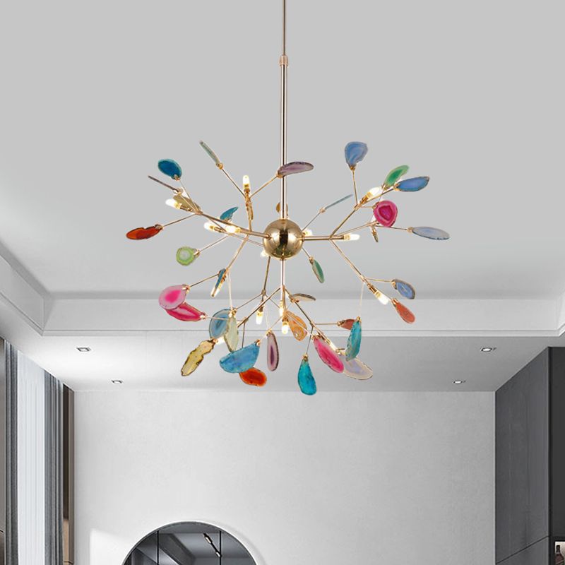 Aria Zeitgenoss Pendelleuchte Zweigform Schlafzimmer/Esszimmer Blau Metall