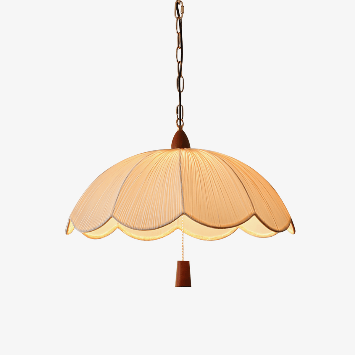 Vephael Art Nouveau Stoff-Pendelleuchte