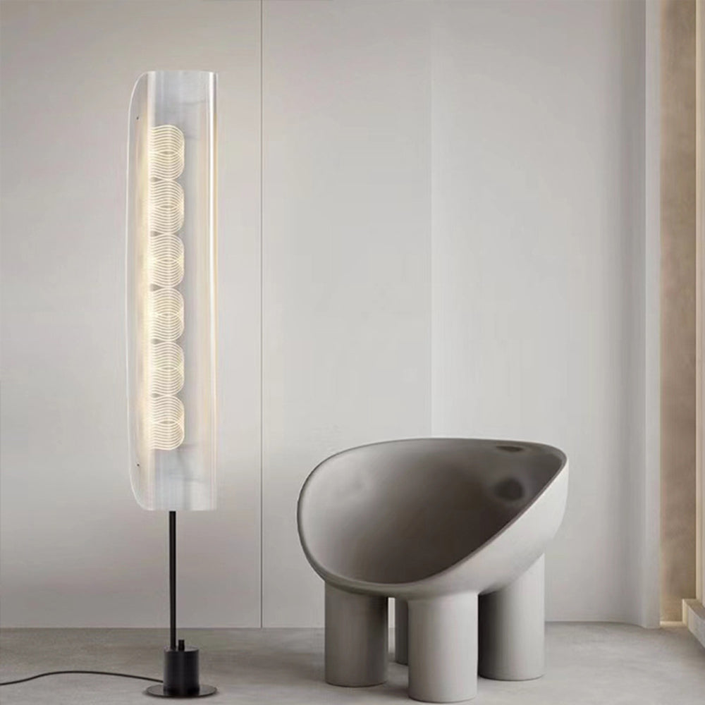 Mira Nordic Minimalistic White Stehleuchte, Metall & Acryl