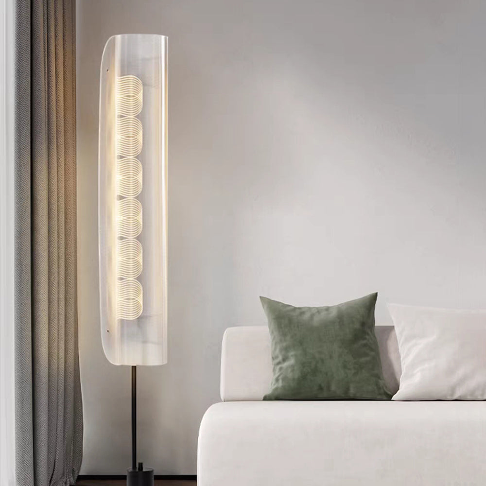 Mira Nordic Minimalistic White Stehleuchte, Metall & Acryl