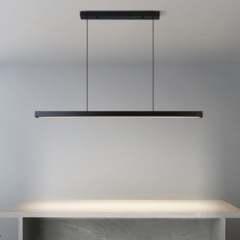 Arisha Pendelleuchte Linear  Metall&Holz Modern LED  Schwarz/Weiß  Wohnzimmer