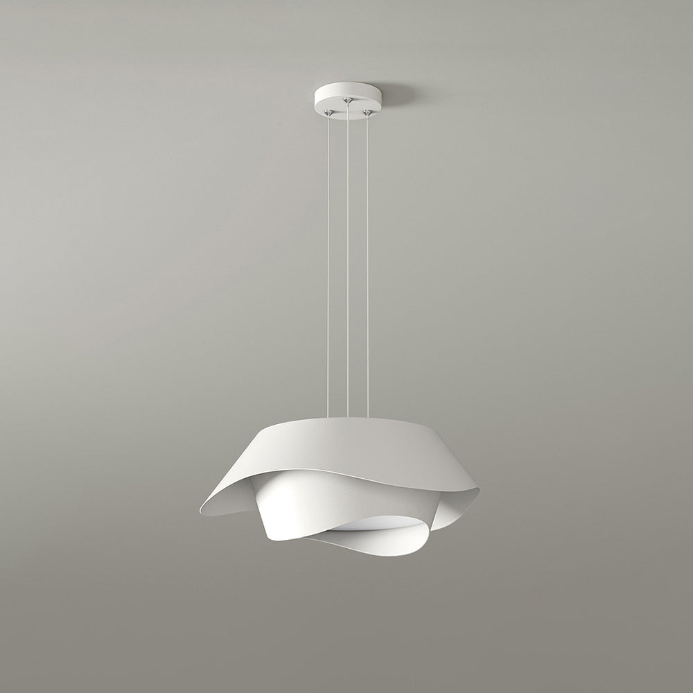 Arisha Design LED Pendel/Denkenleuchte Weiß Plissee Geometrisch Küche/Wohnzimmer
