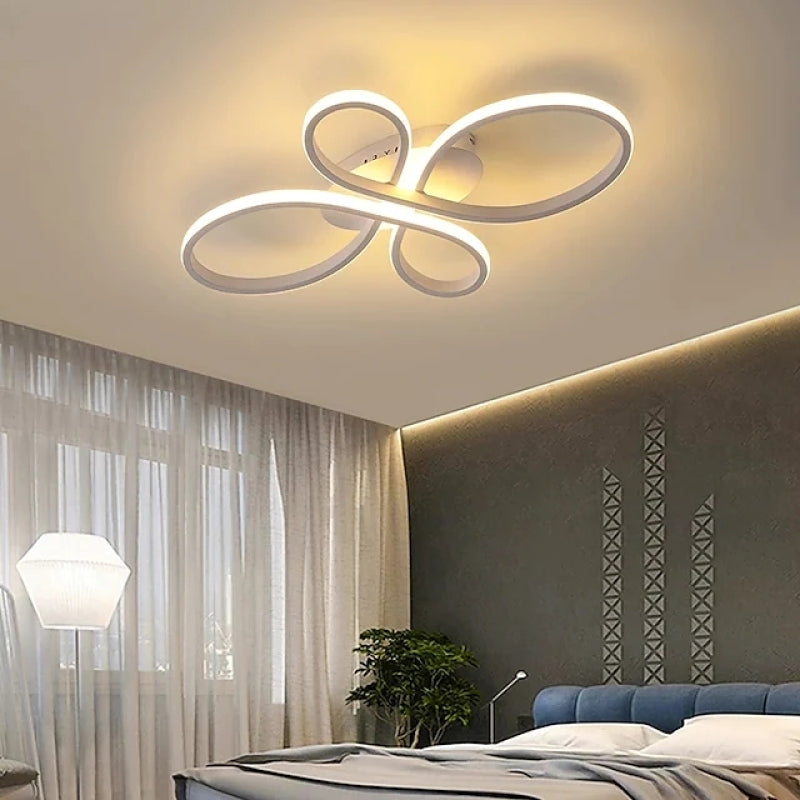 Arisha Modern Ring LED Deckenleuchte Kaffee/Schwarz/Weiß Schlafzimmer Metall