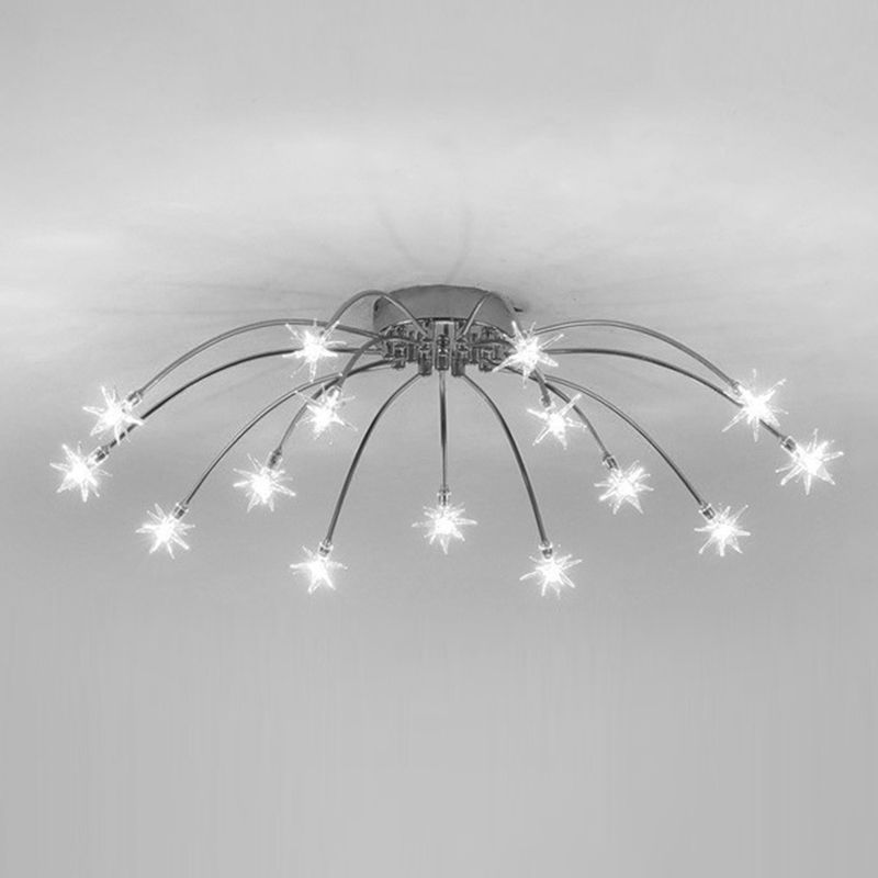 Kristy Zeitgenössisch Deckenleuchte Schwarz/Gold Sternenhimmel Schlafzimmer