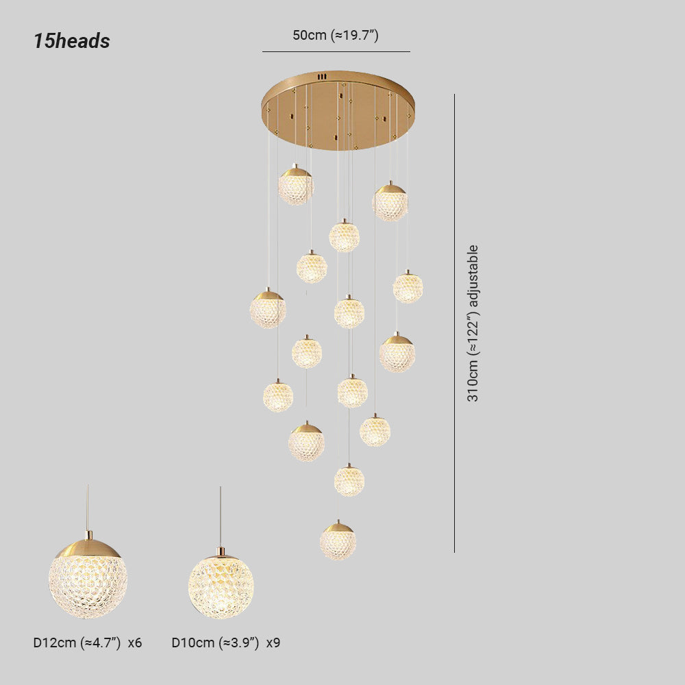Arisha Design/Modern LED Pendelleuchte Schlafzimmer/Esszimmer Gold