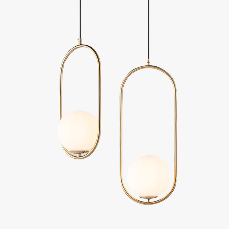 Valentina LED Pendelleuchte Kugel Ess/Wohnzimmer Metall/Glas