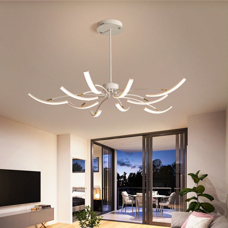 Kristy Modern LED Kronleuchte Schwarz/Weiß/Gold Schlaf/Wohnzimmer