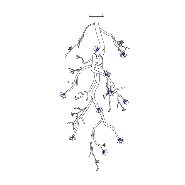 Rae Kronleuchter Schwarz Branch Flower