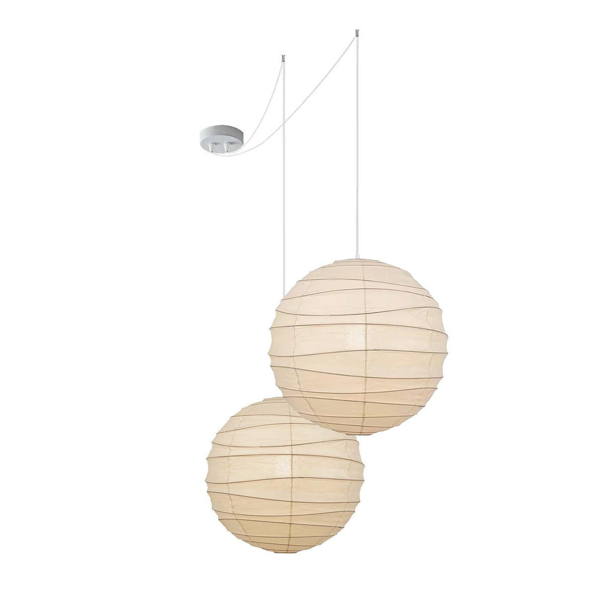 Lunalora Papier-Vintage-Pendelleuchte aus Seidenpapier