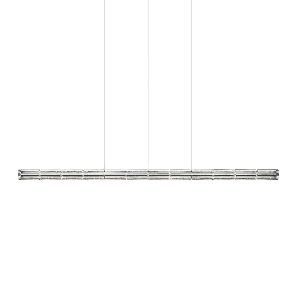 Karoa Linear Pendelleuchte aus transparentem Glas