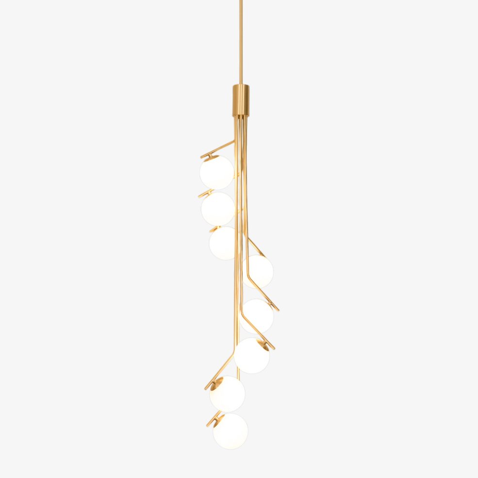 Solivine Kronleuchter Gold Ast Kugel LED
