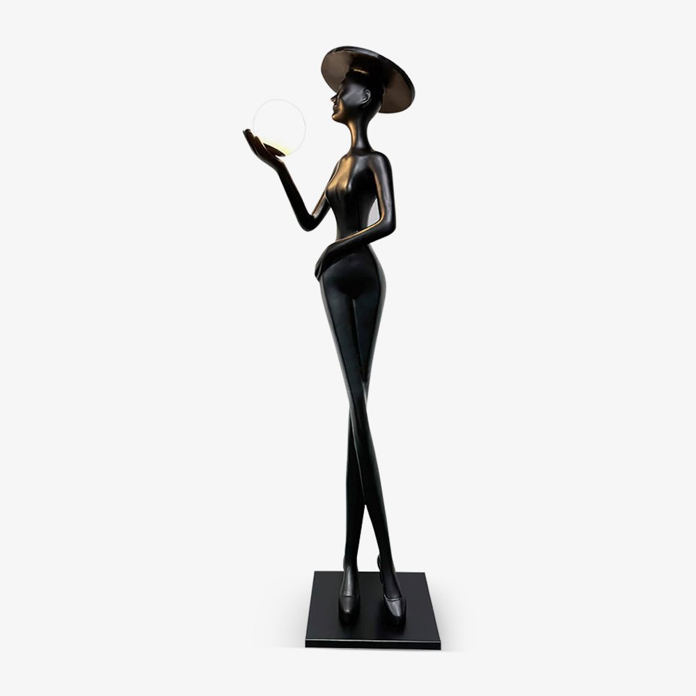 Zevinen elegante schwarze Stehleuchte