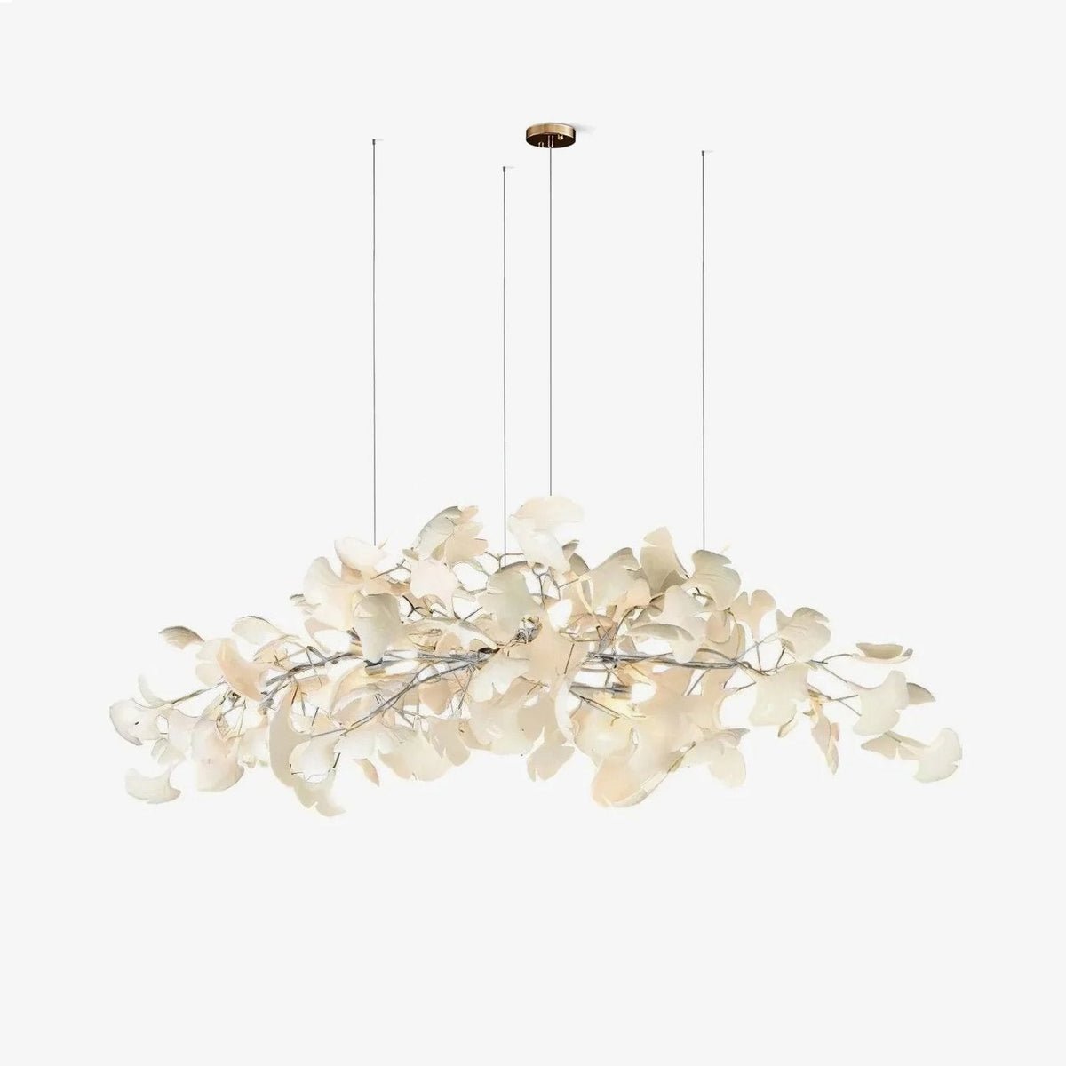 Oriiselle Kronleuchter Keramik Gingko Blatt Gold