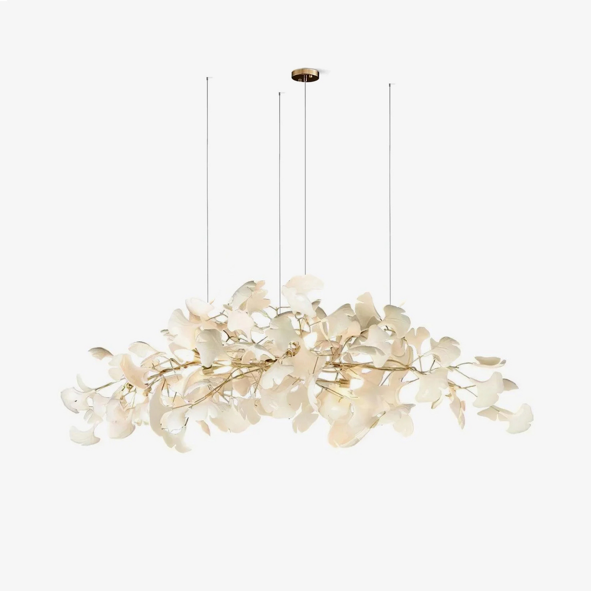 Oriiselle Kronleuchter Keramik Gingko Blatt Gold