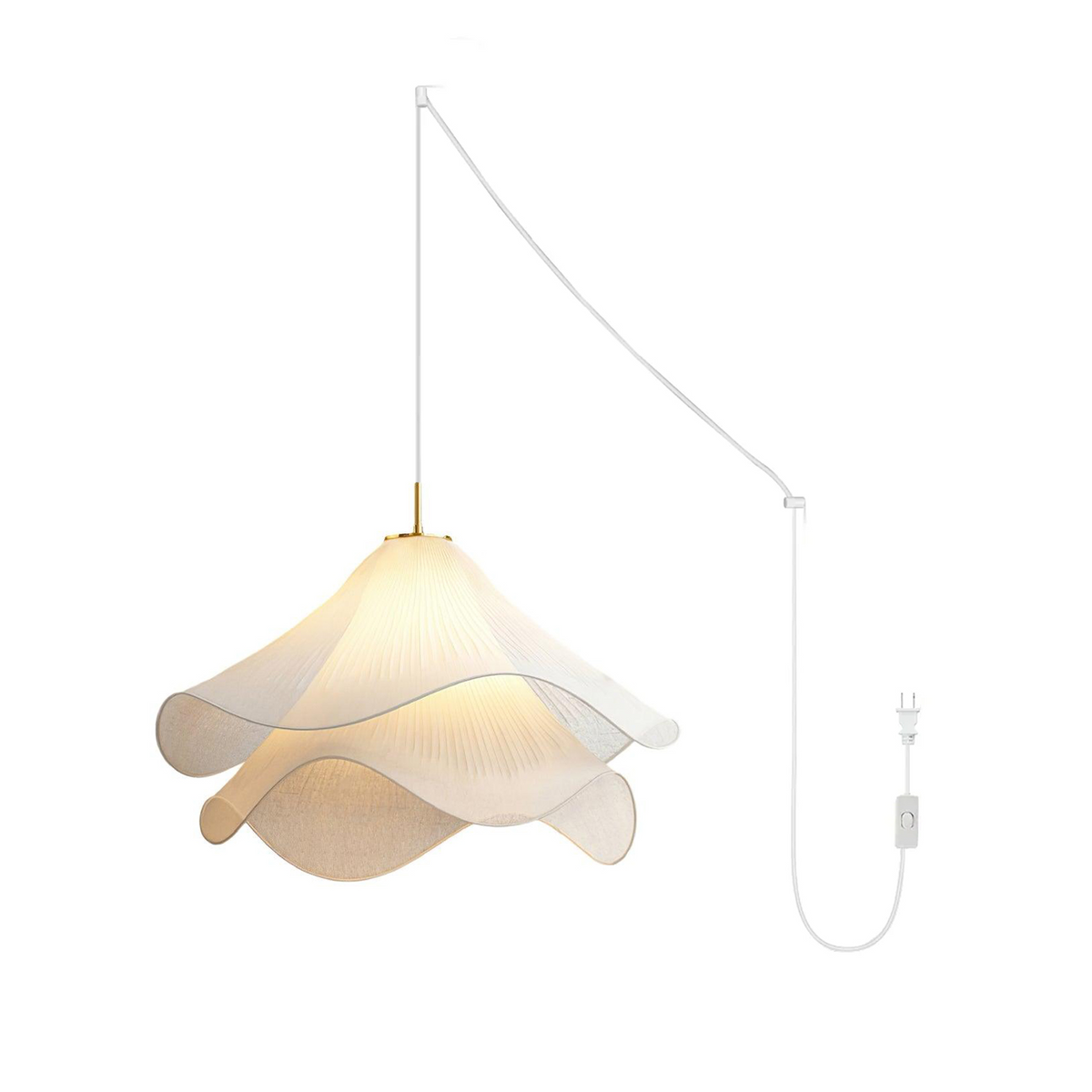 Evanel Pendelleuchte aus Stoff im künstlerischen Design