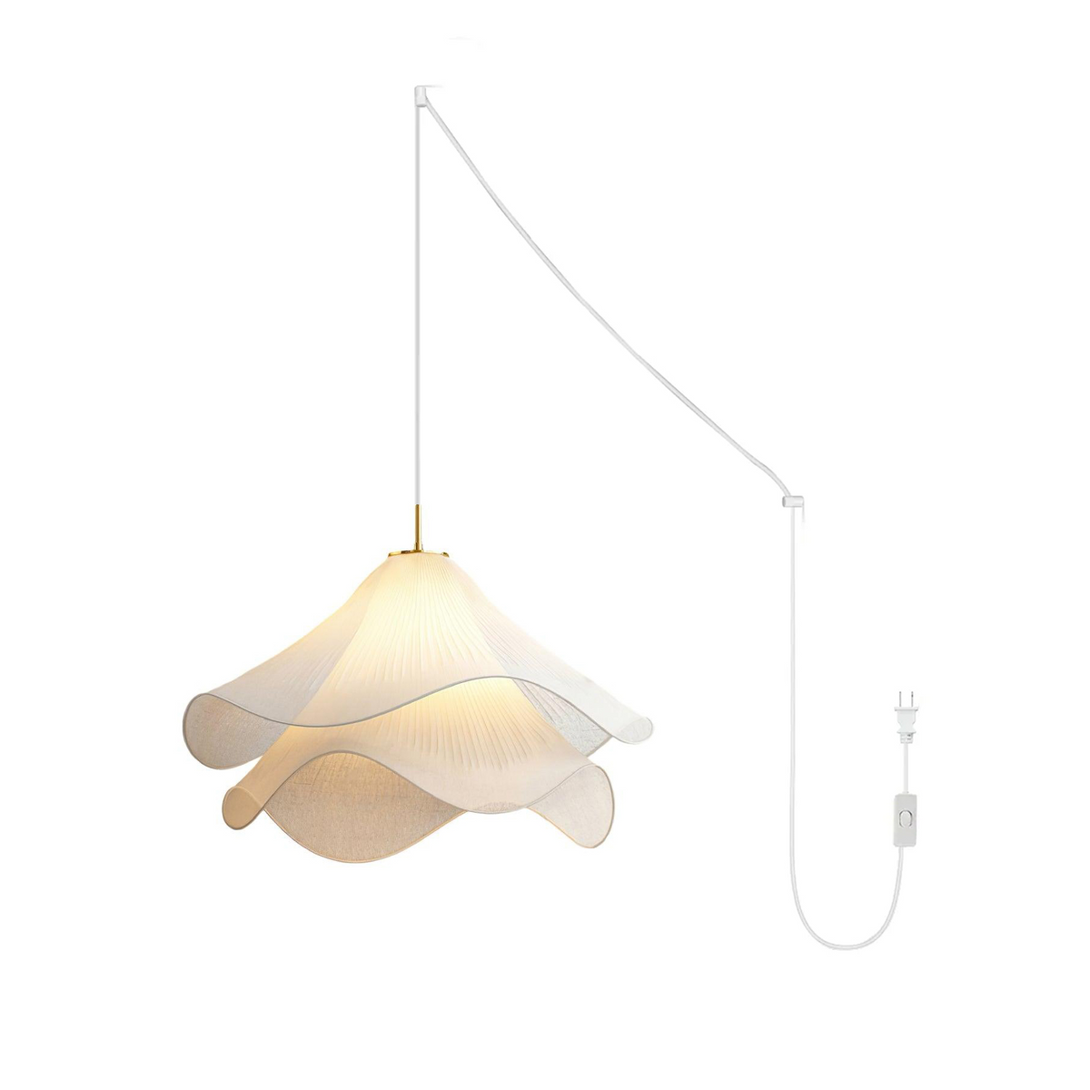 Evanel Pendelleuchte aus Stoff im künstlerischen Design