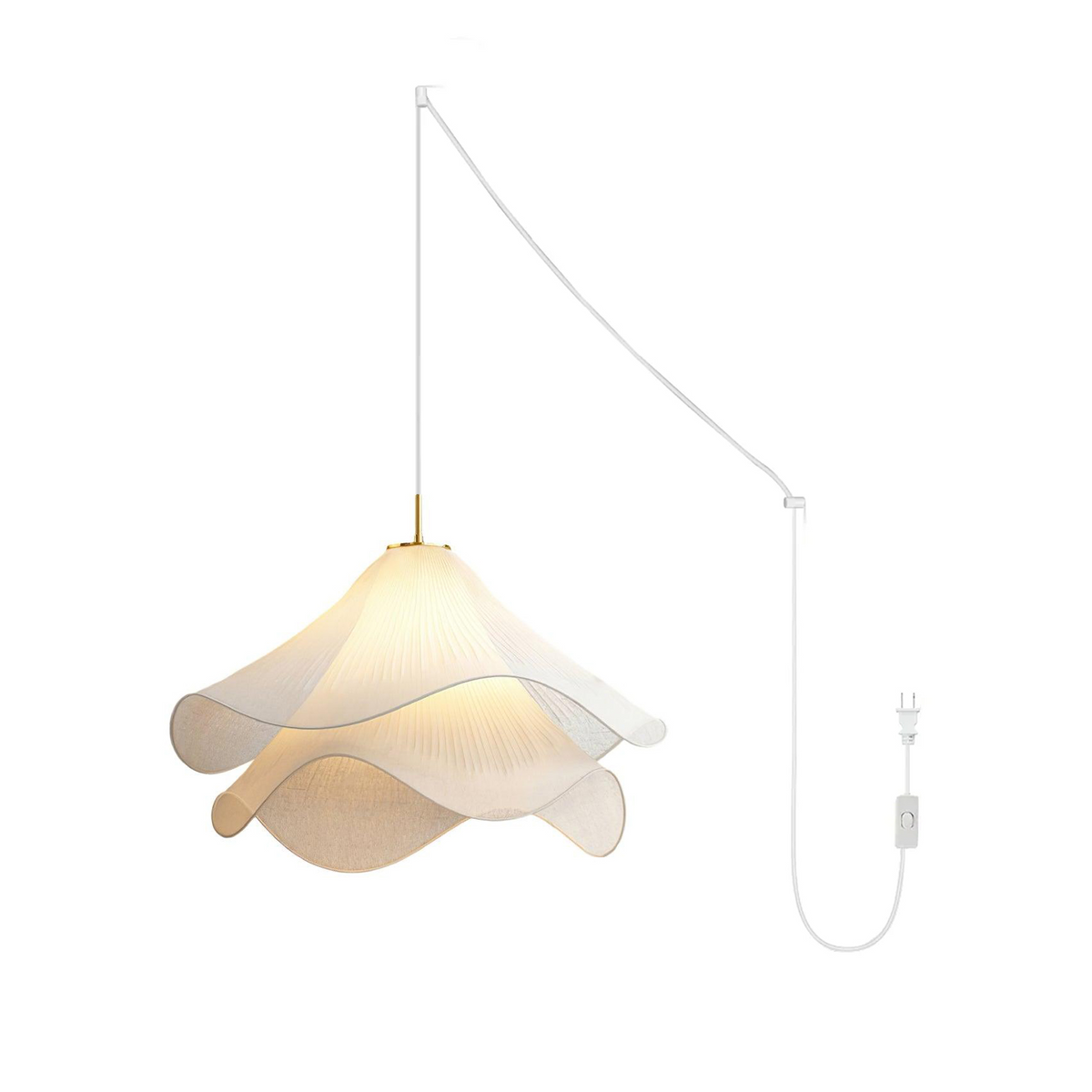 Evanel Pendelleuchte aus Stoff im künstlerischen Design