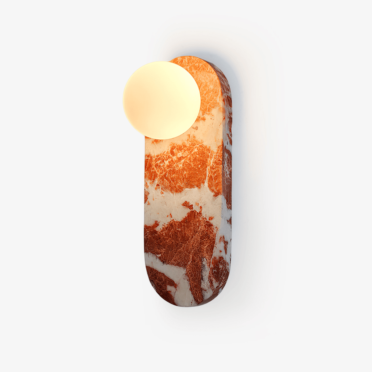 Sysolion zeitgenössische minimalistische Wandleuchte aus Glas und Marmor