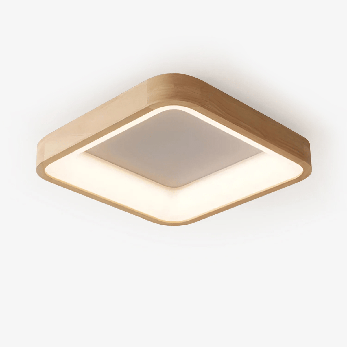 Uphae zeitgenössische minimalistische quadratische Holz-Deckenleuchte