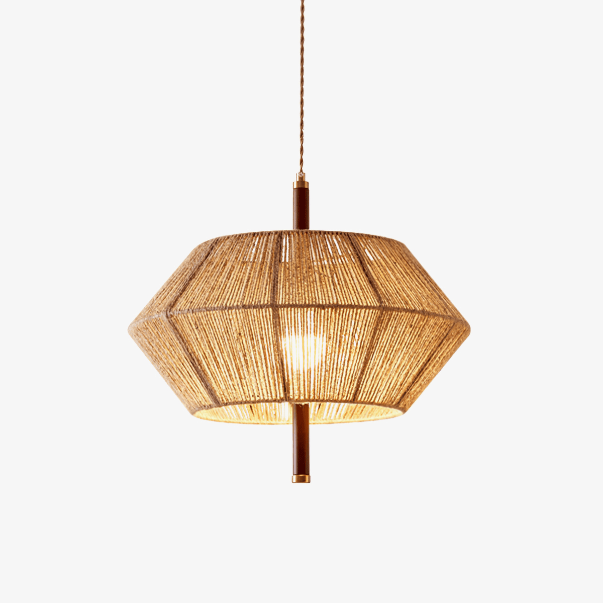 Rattan Vintage Rope Pendelleuchte