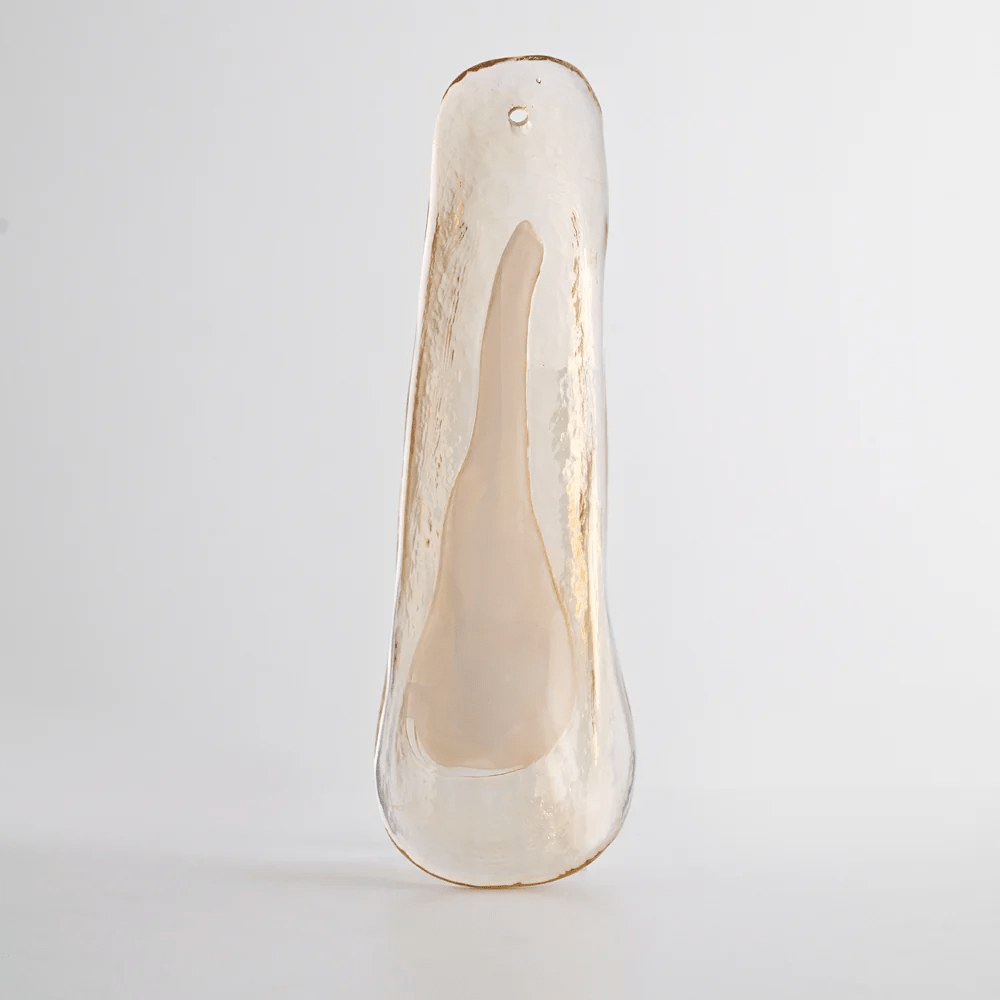 Elvess Kronleuchter Murano-Glas-Blätter Gold