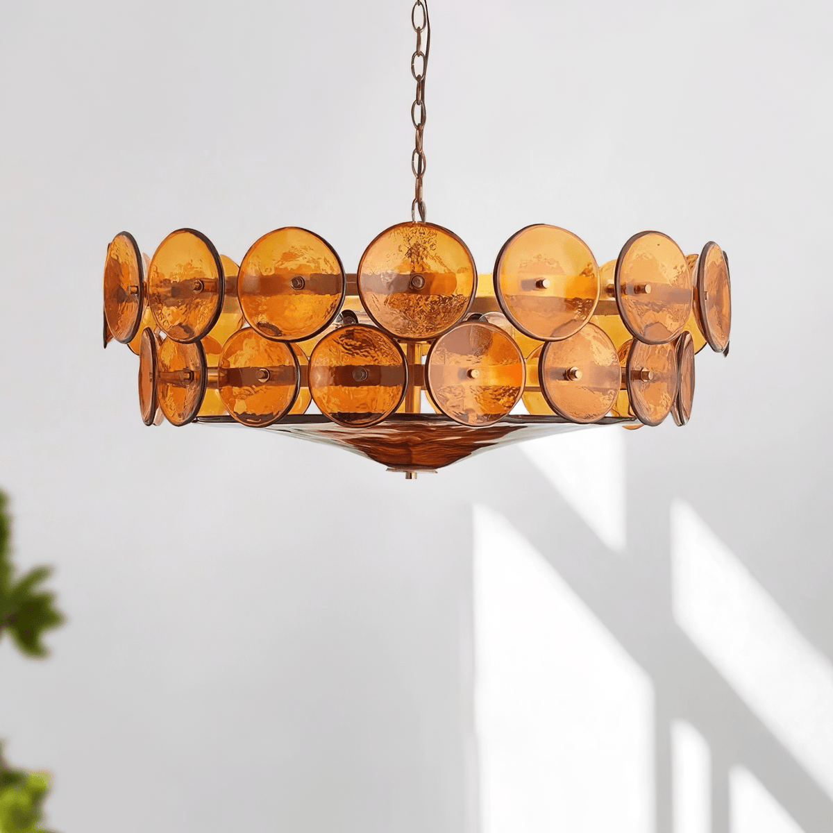Eirinena Kronleuchter Kronleuchte Murano-Glas-Scheiben Vintage