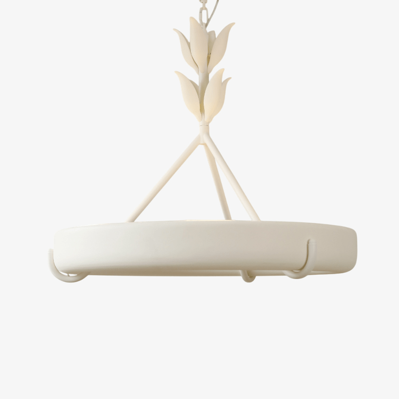 Eixor Kronleuchter Gips Weiß Floral-Form Minimalistisch