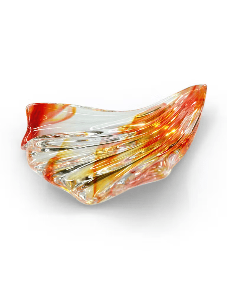 Elmiros Kronleuchter aus Glas in Blütenform