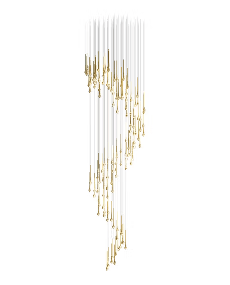 Cicarir Kronleuchter aus Goldglas in Gradientenform