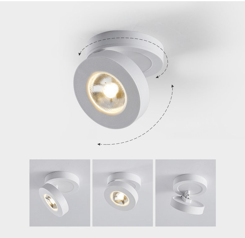 Kex LED-Deckenleuchte rund, drehbar und verstellbar