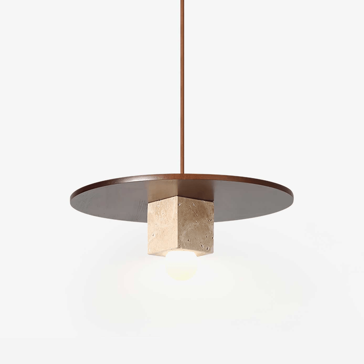 Sarix Geometrische Pendelleuchte aus Travertin