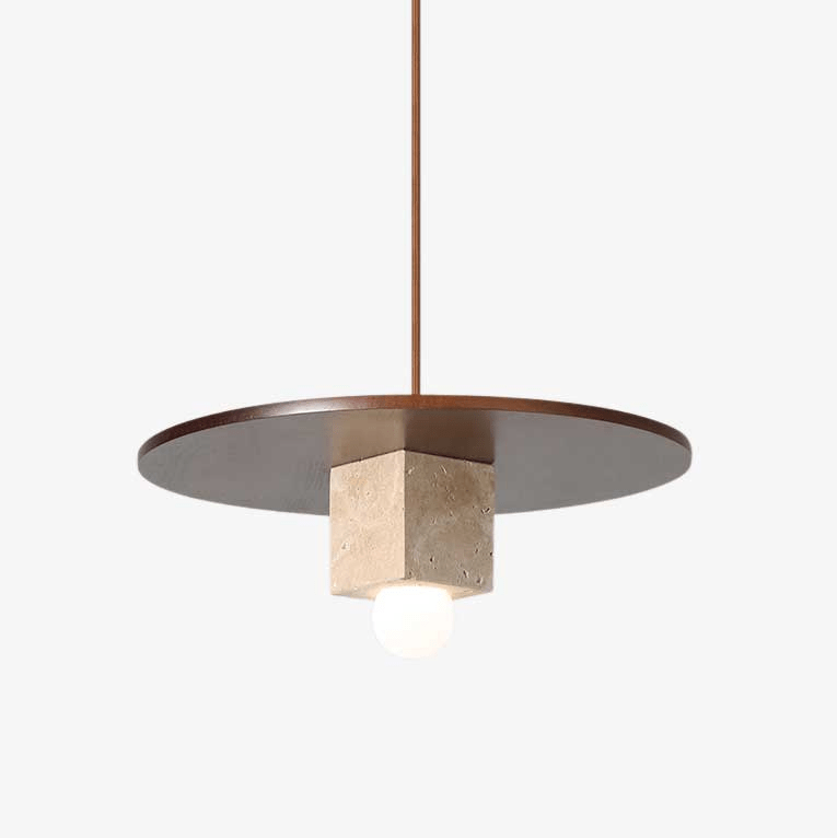 Sarix Geometrische Pendelleuchte aus Travertin