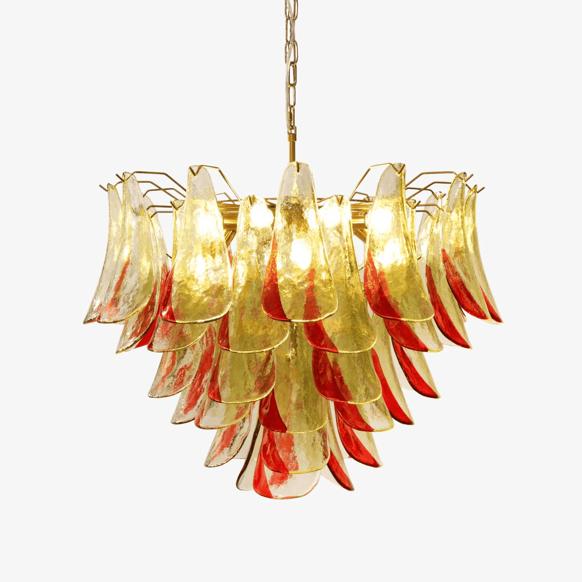 Celoraria Kronleuchter Murano-Glas-Blütenblätter Elegant
