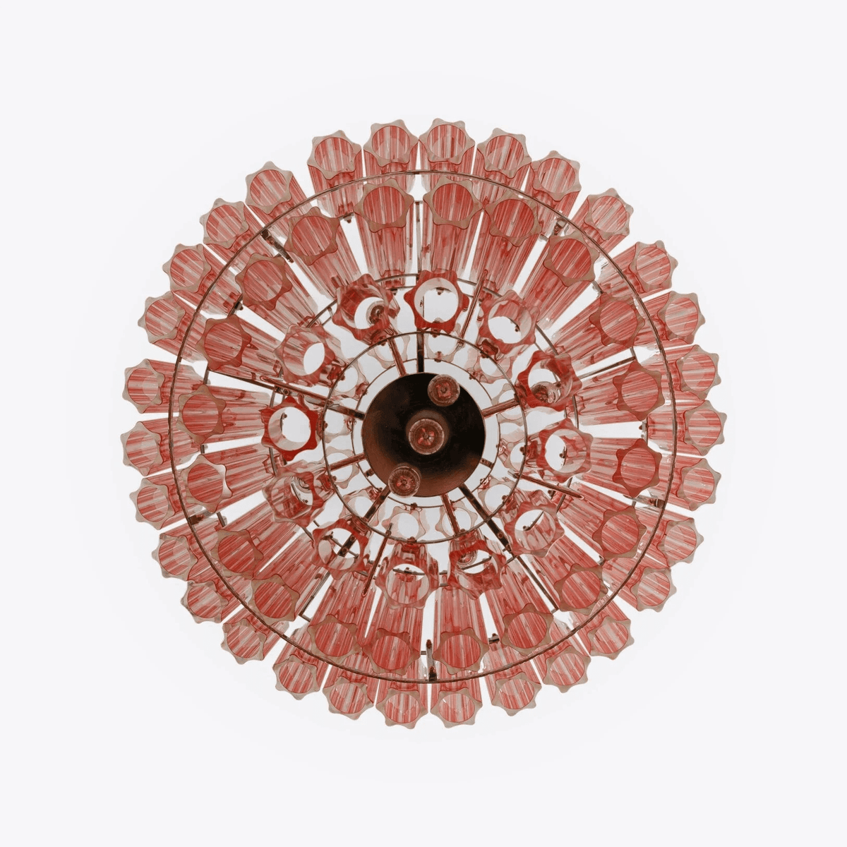 Veleneon Kronleuchter rosa Glaskolben geschichtete Diamant