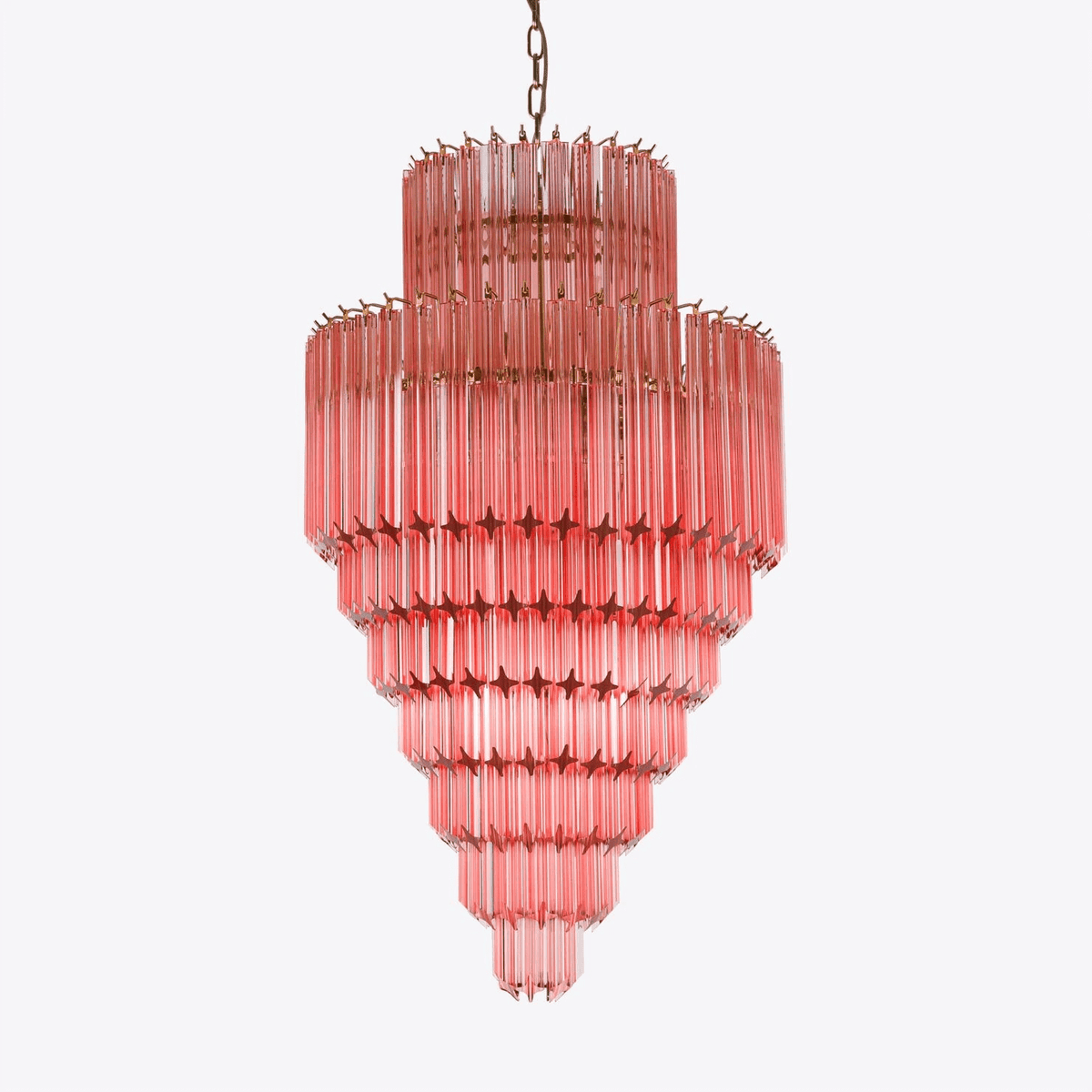 Liororelle Kronleuchter Bernstein Diamantglas geschichtet Retro
