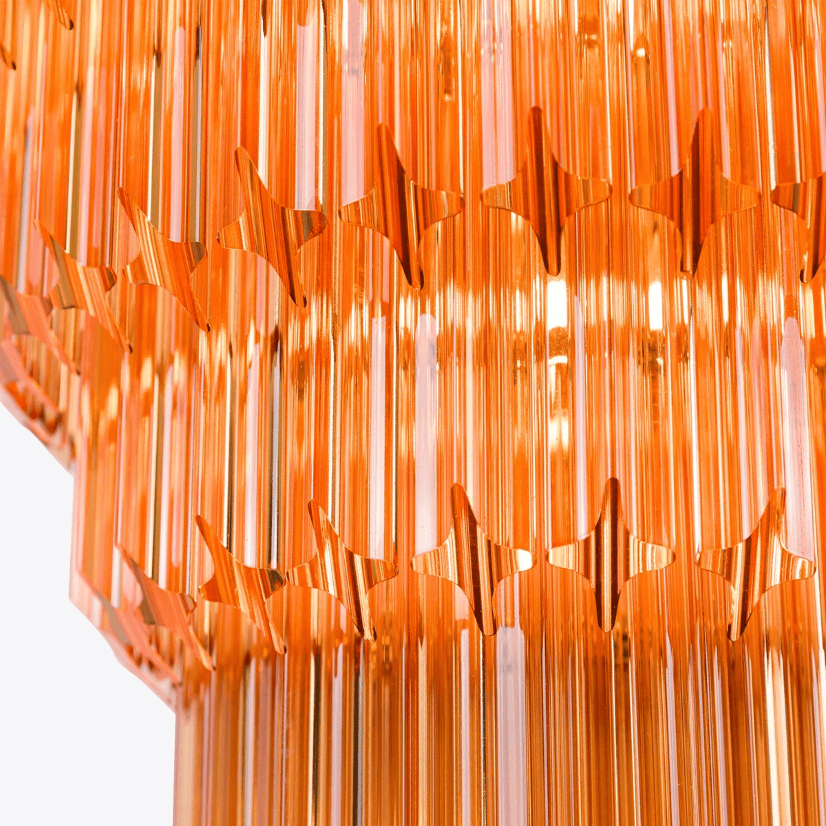 Liororelle Kronleuchter Bernstein Diamantglas geschichtet Retro