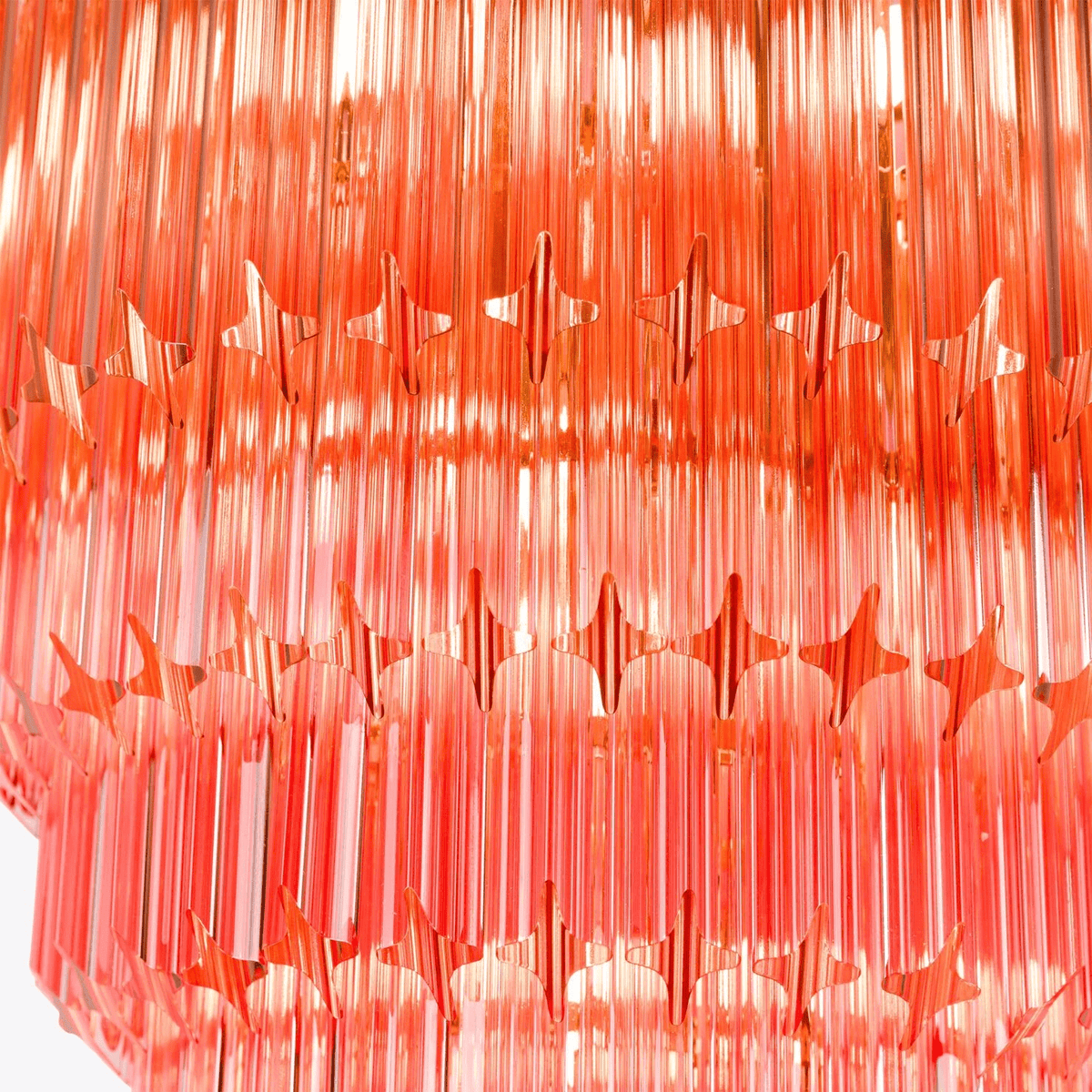 Liororelle Kronleuchter Bernstein Diamantglas geschichtet Retro