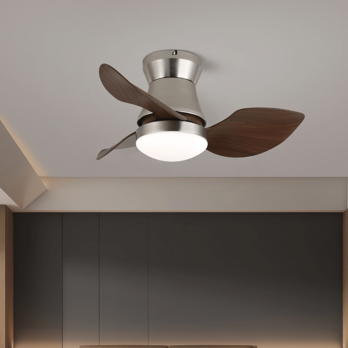 Airlume zeitgenössische Deckenventilator mit Beleuchtung aus Holz