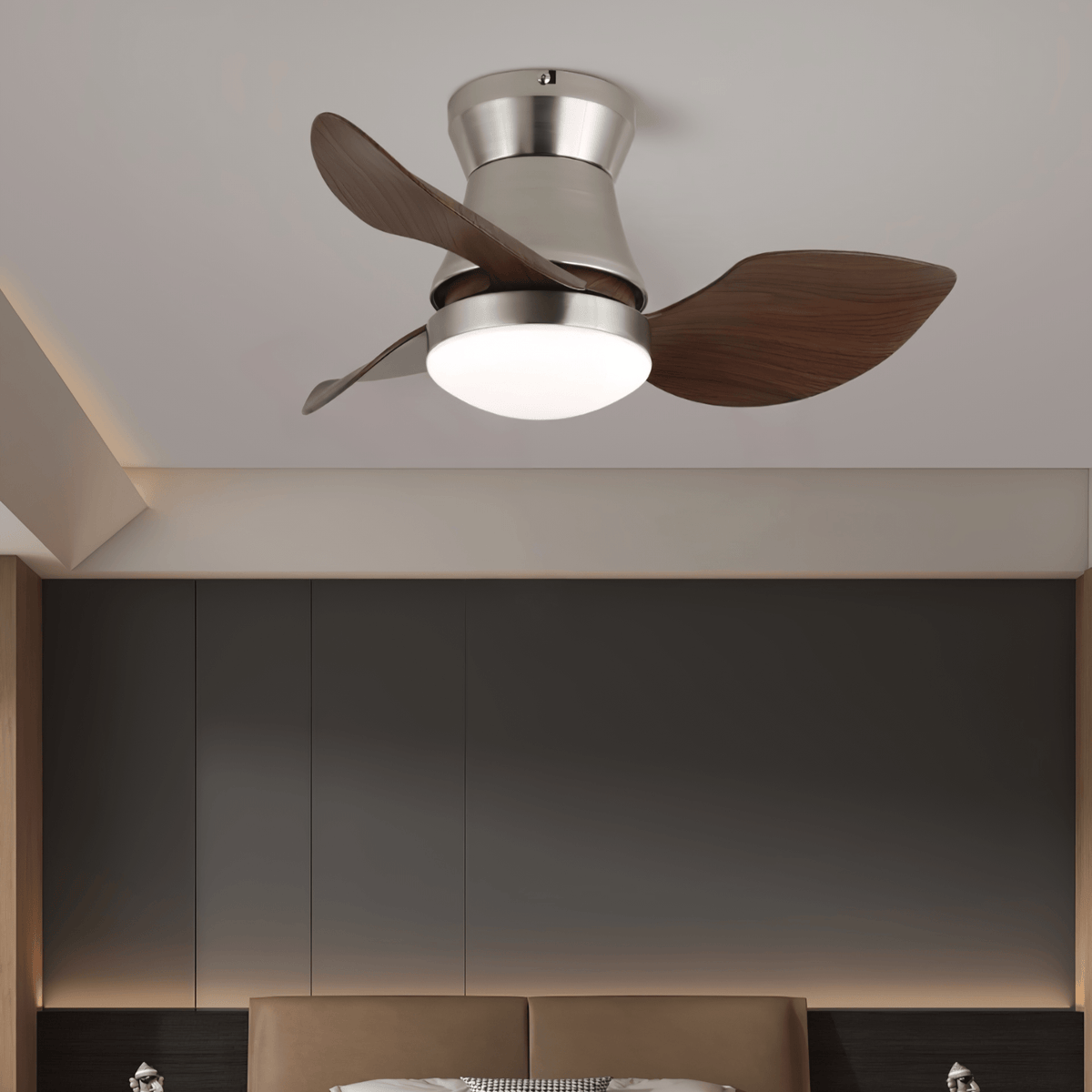 Airlume zeitgenössische Deckenventilator mit Beleuchtung aus Holz