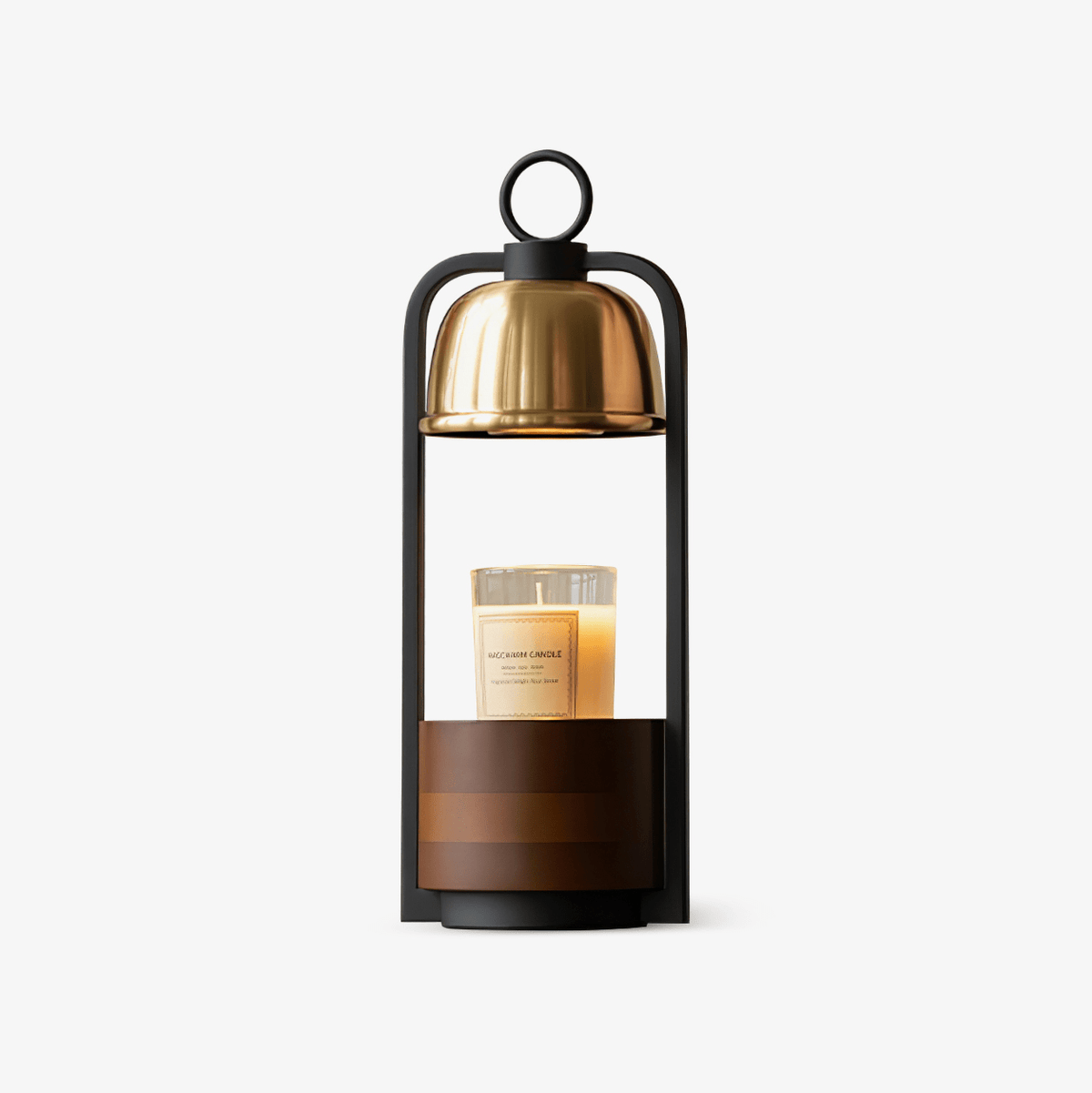Rosa Tischleuchte aus Holz im Holz-Design -Oberfläche